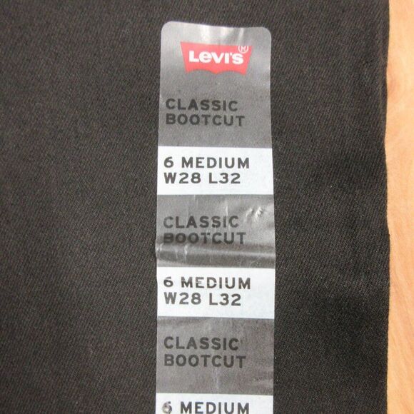 LEVI'S Classic Bootcut Jeans Womens 6 (28x32) Mid Rise Black Stretch Denim 1 NWT - Picture 9 of 15
